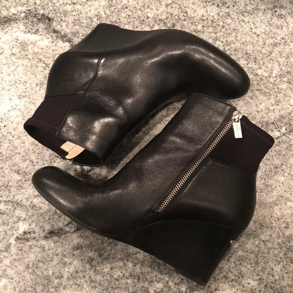 Michael Kors Leather Wedge Boots